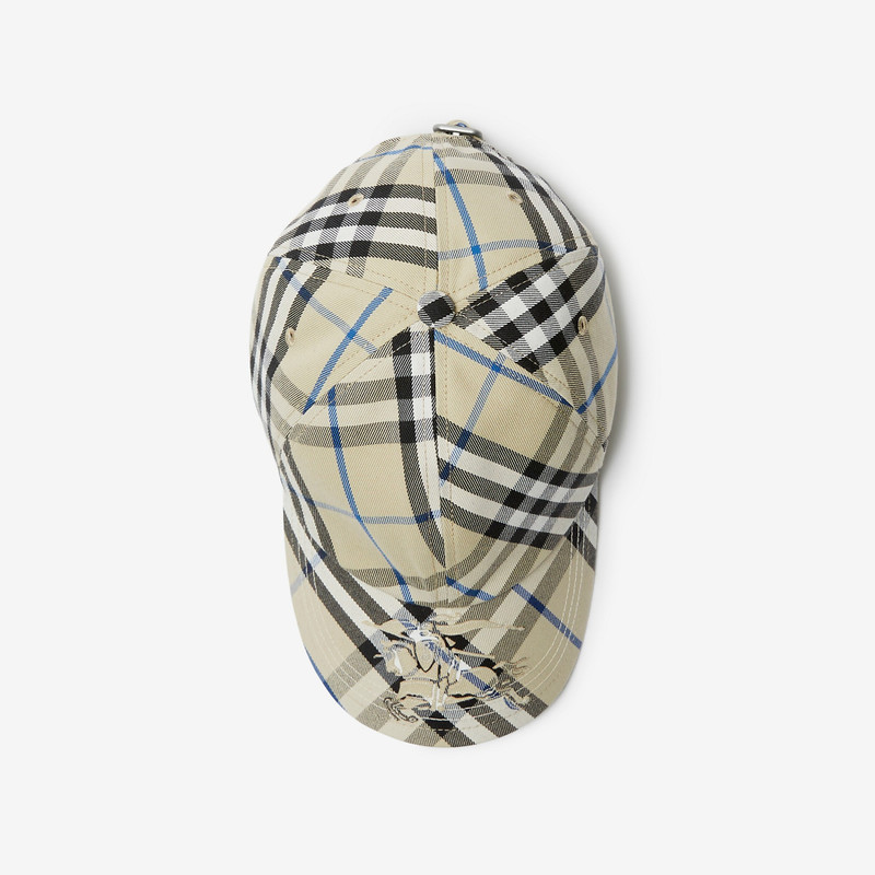 Check Cotton Blend Baseball Cap 5