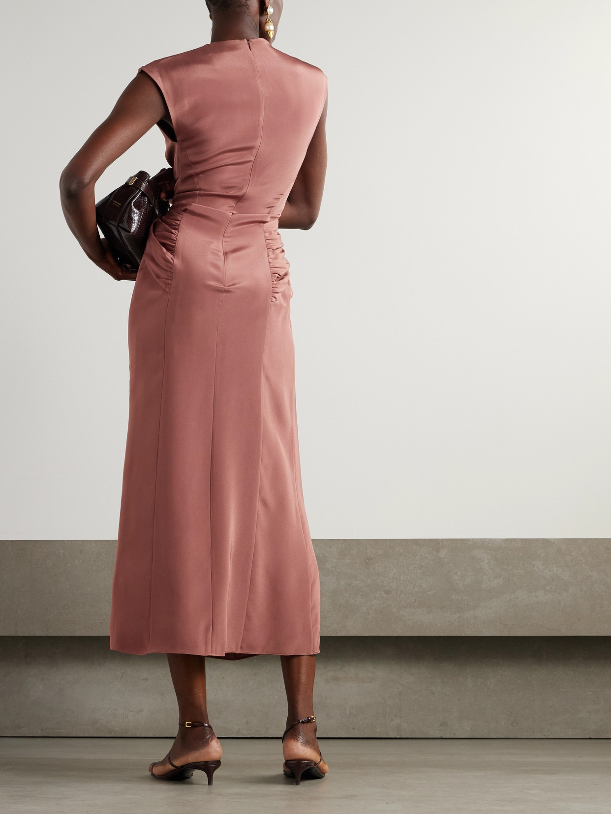 Jessa Twist-front Crepe Midi Dress - 3