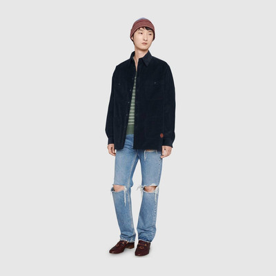 GUCCI Stretch corduroy padded shirt outlook