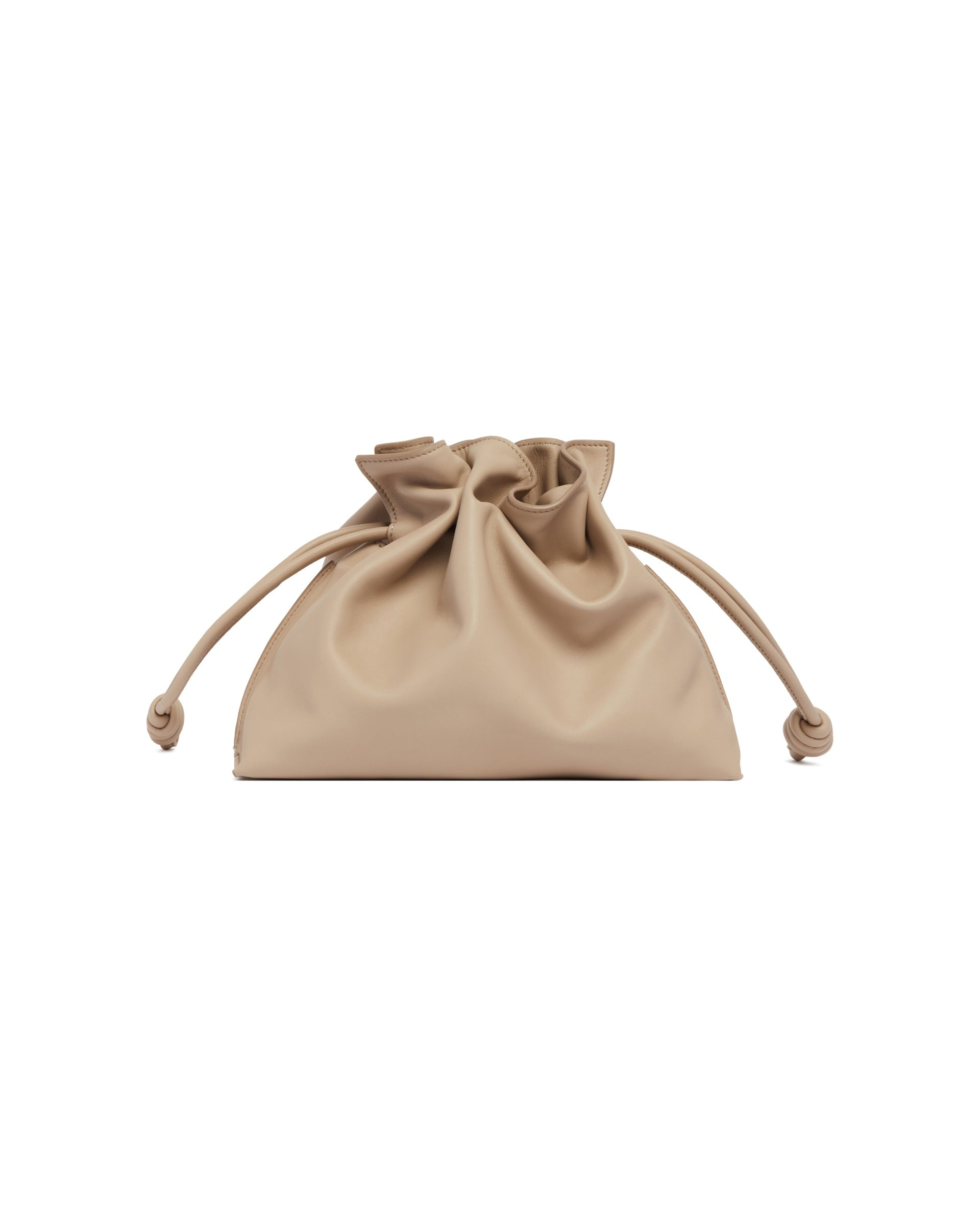 Beige Medium Flamenco Clutch Bag - 7