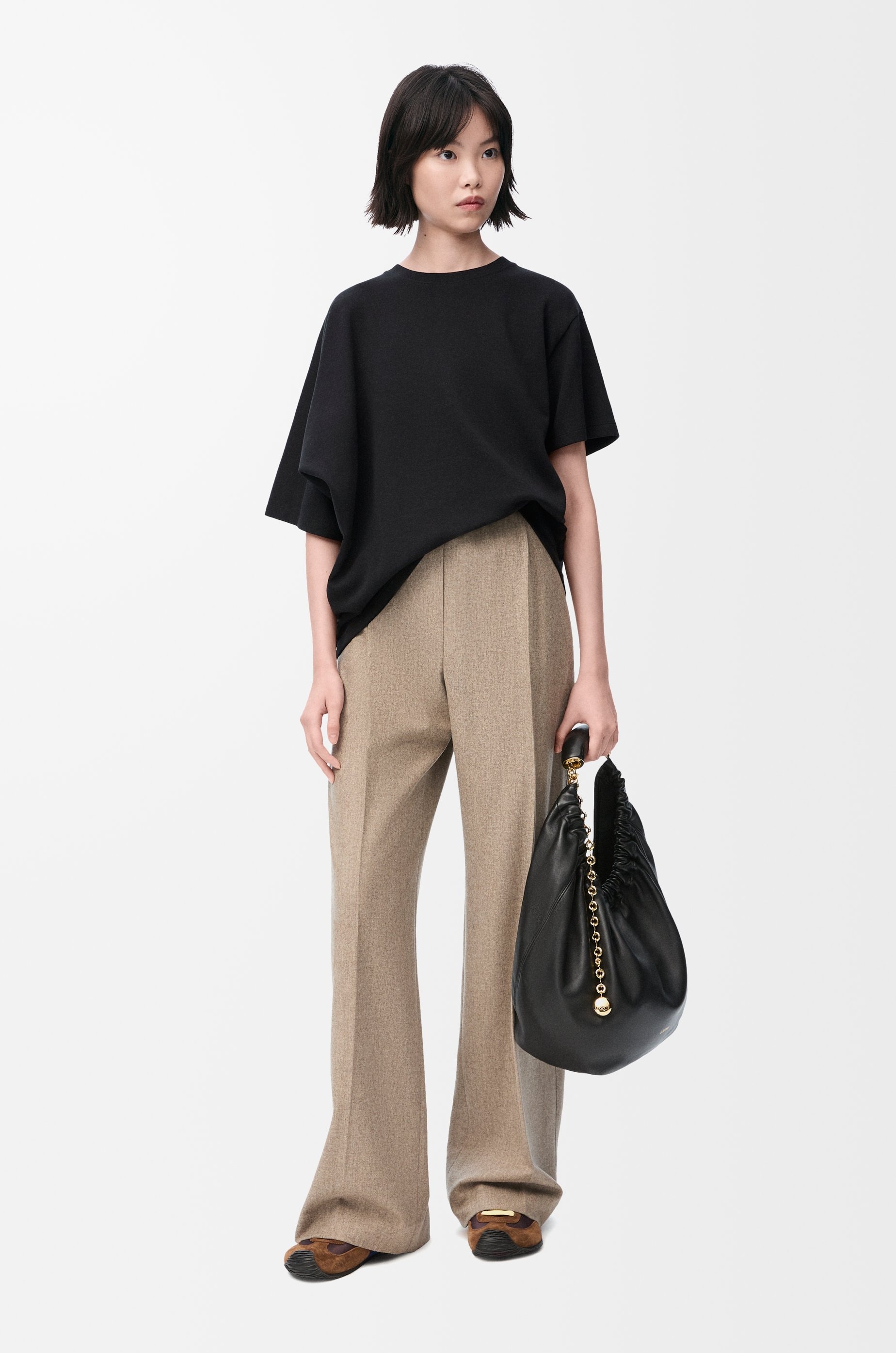 Draped T-shirt in cotton blend - 2