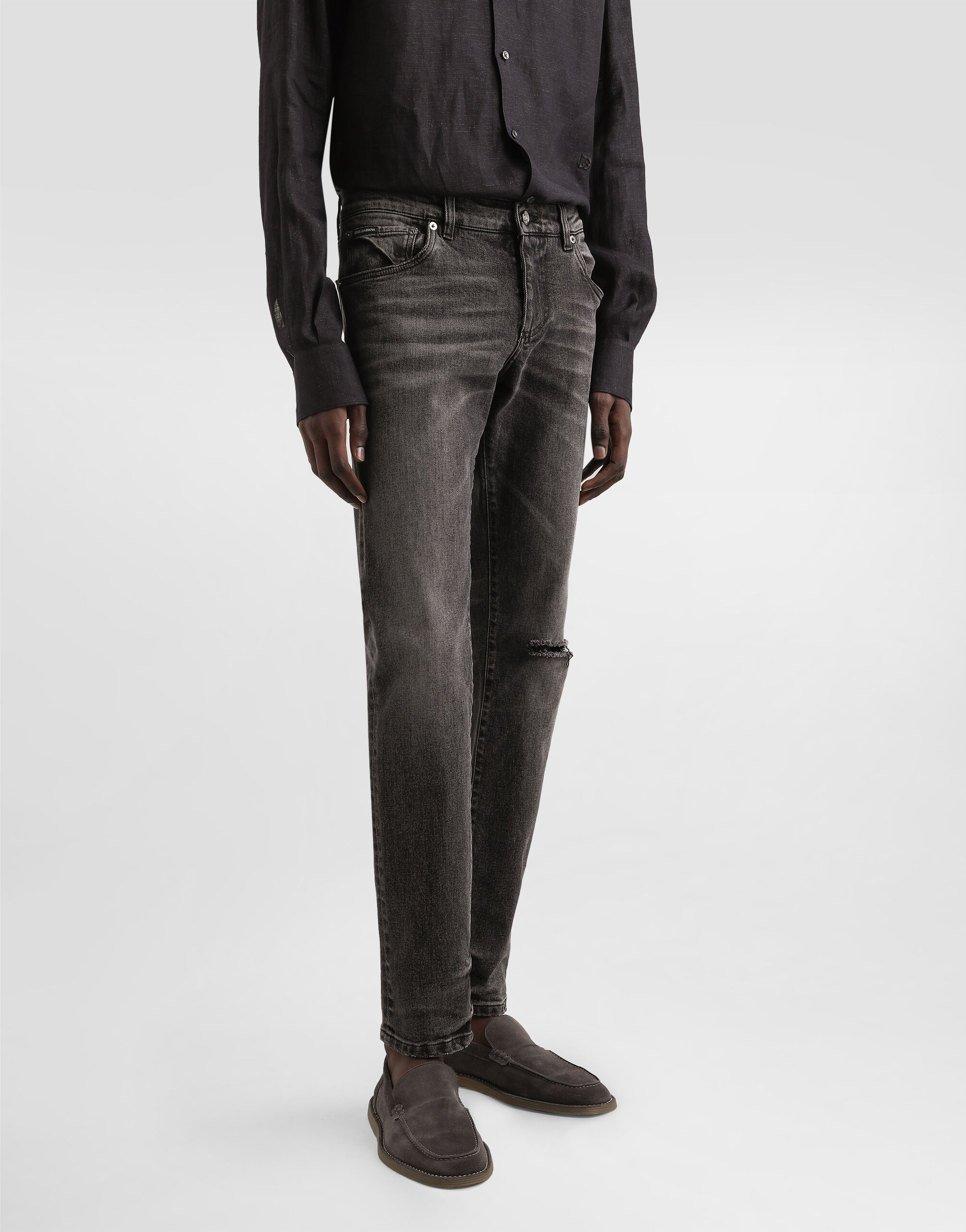 Skinny stretch cotton jeans - 4