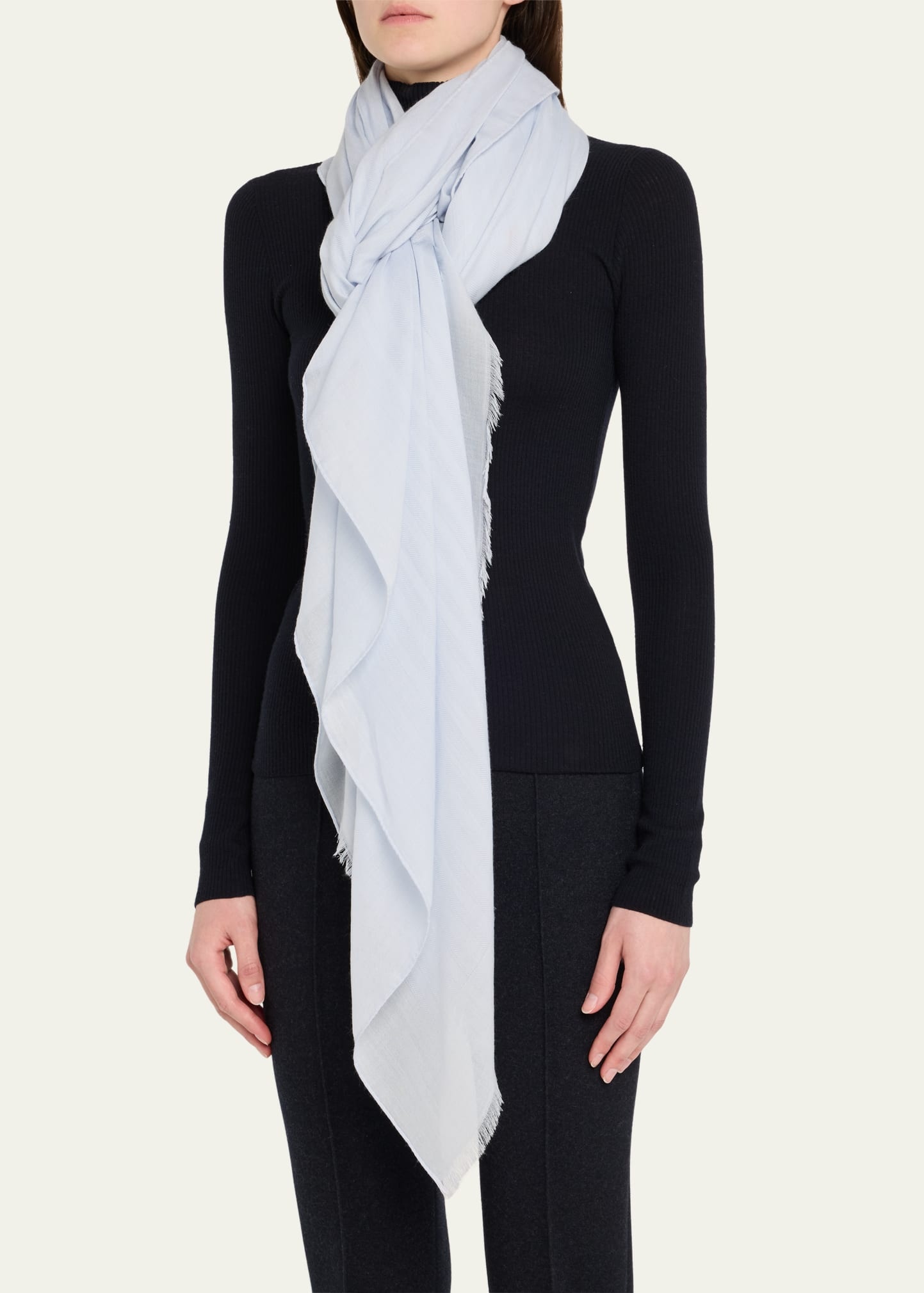 Jacquard Cashmere Maxi Stole - 3