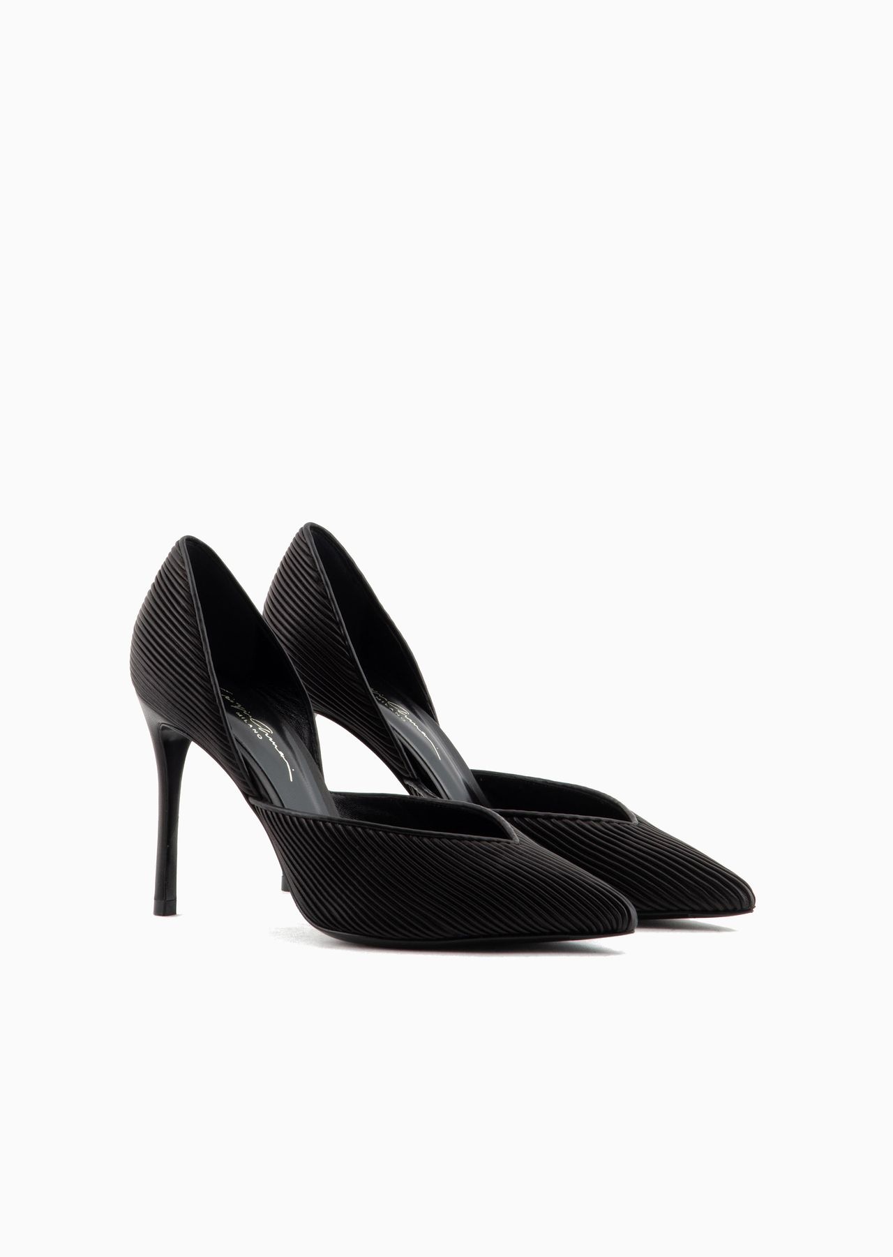 Pleated nappa-leather court shoes with heel - 2