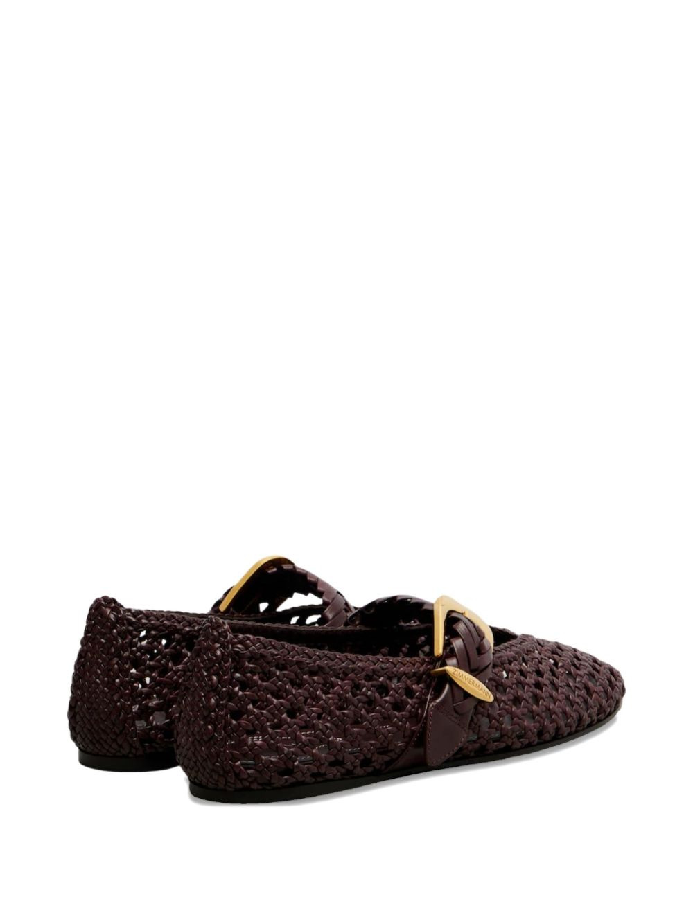 Helix woven buckle ballet flats - 3
