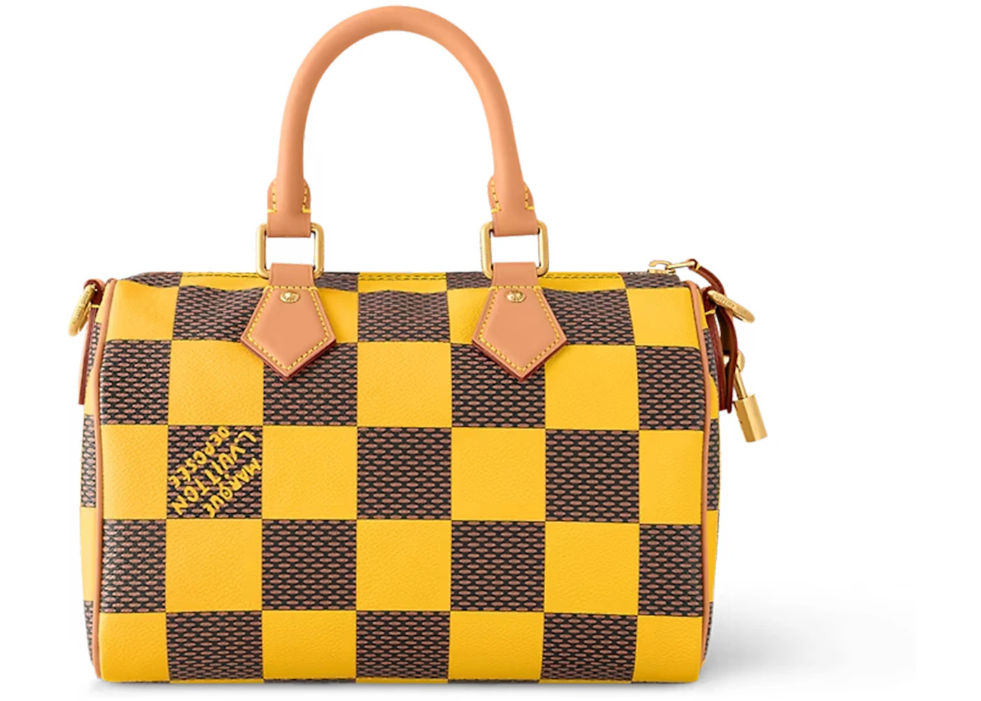 Louis Vuitton Speedy 25 Bandoulière Damier Pop Jaune Mat - 2