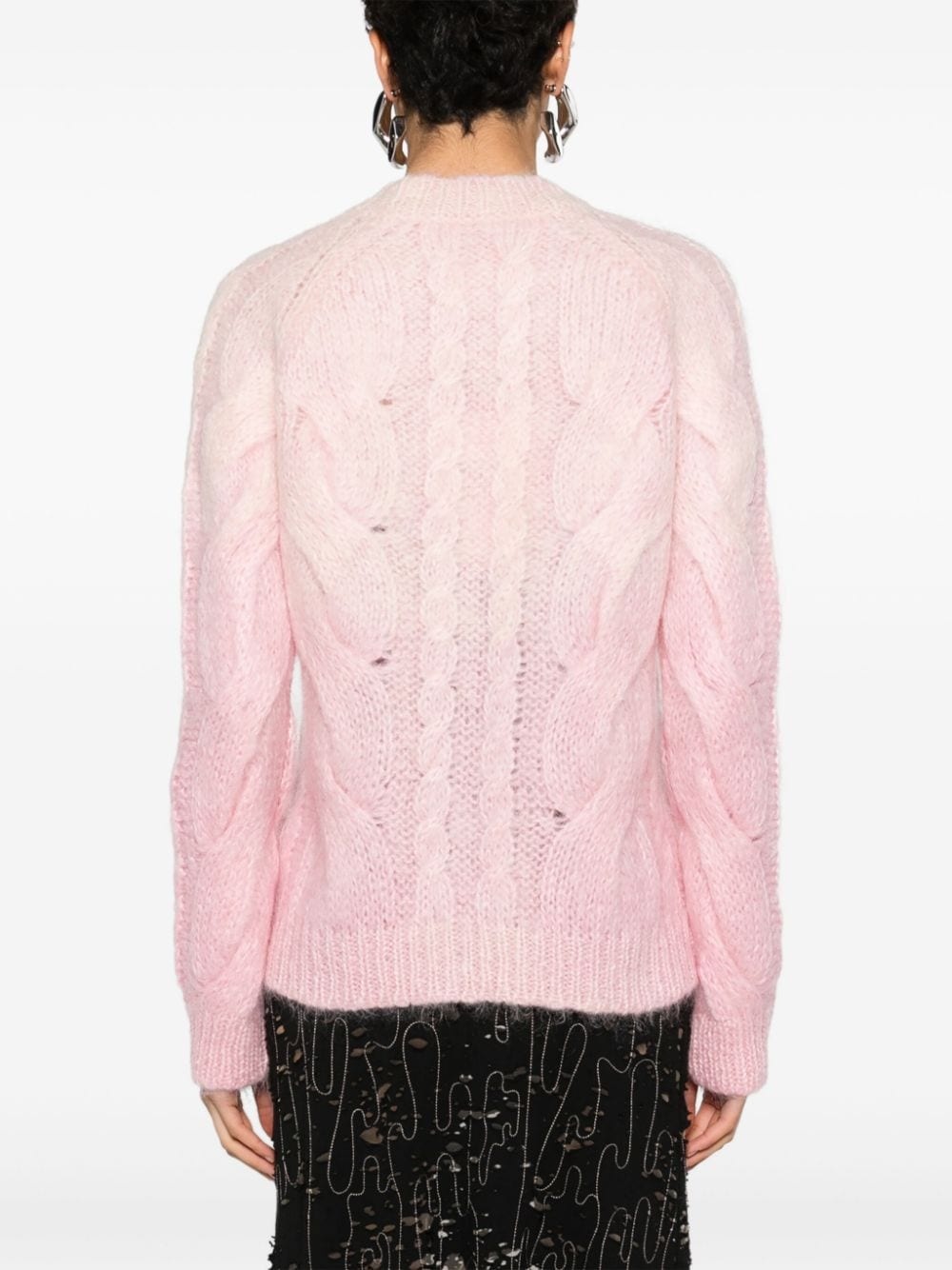 ombrÃ© cable-knit jumper - 4