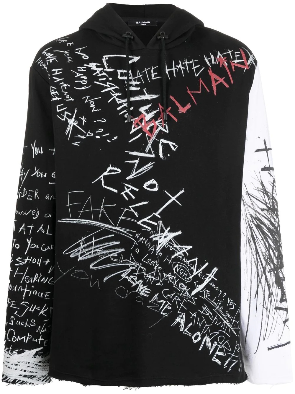 graffiti-print pullover hoodie - 1