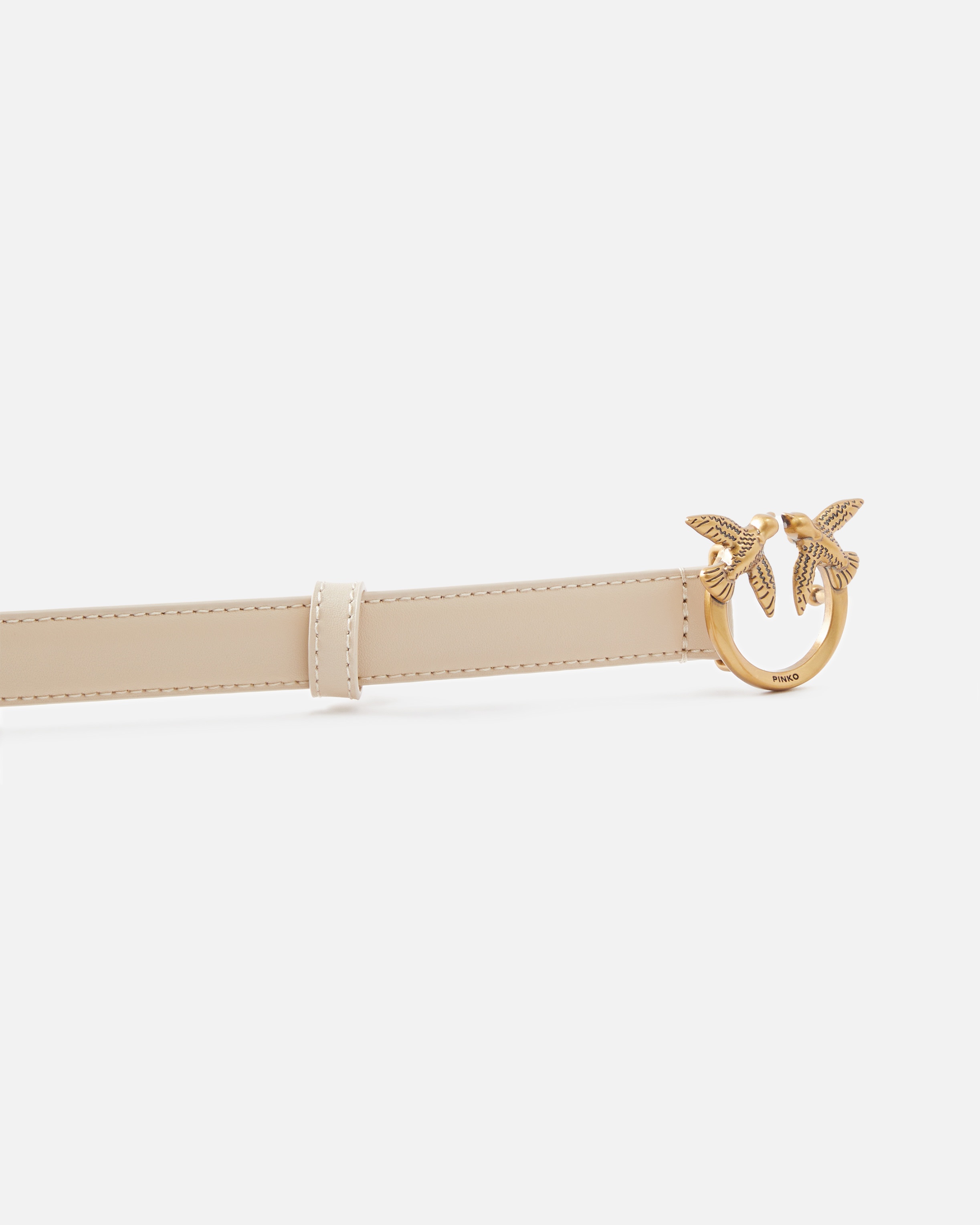 LOVE BIRDS THIN LEATHER BELT 2CM - 5