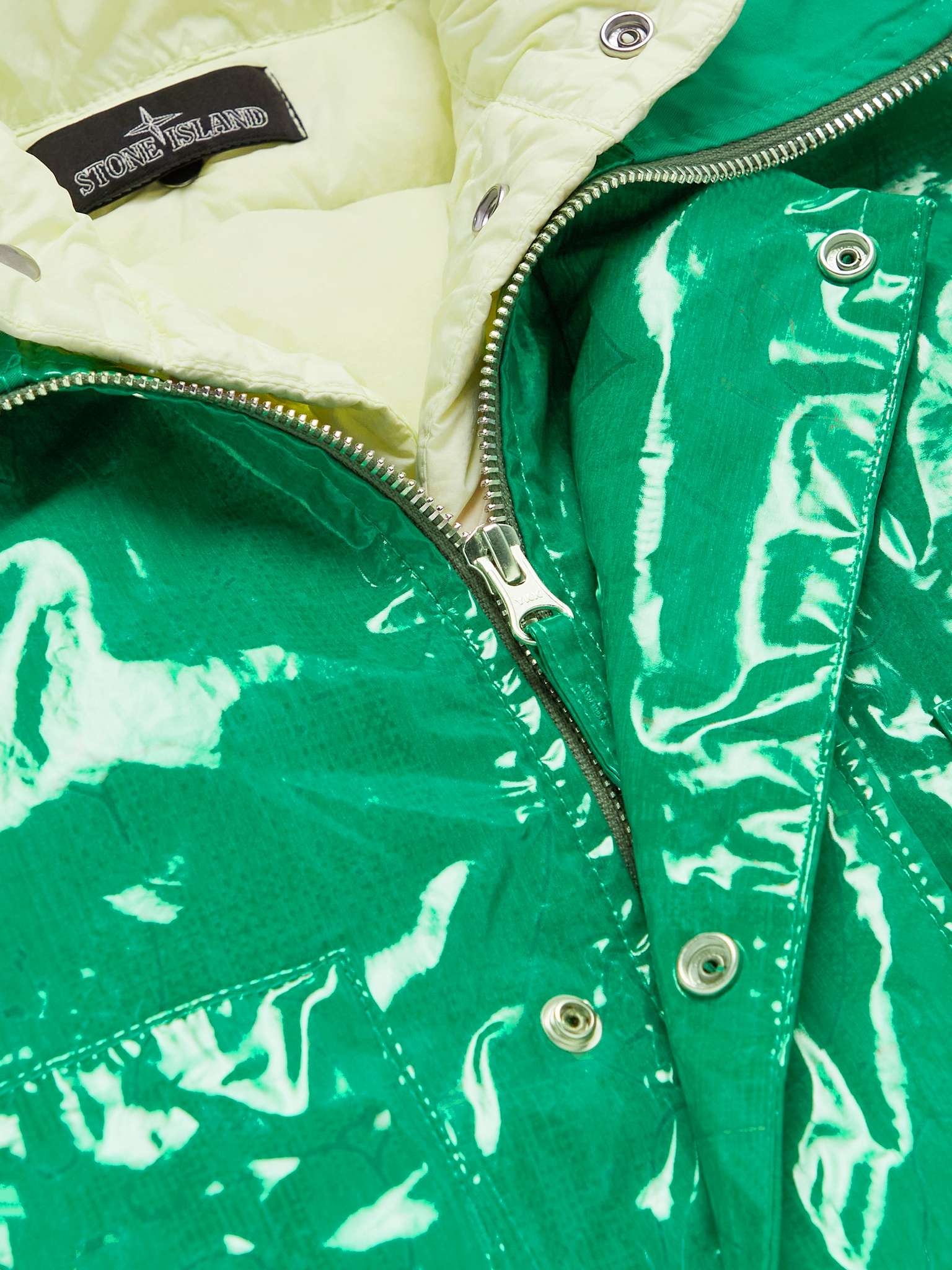 Convertible Layered Glossed-Cotton Hooded Down Jacket - 5