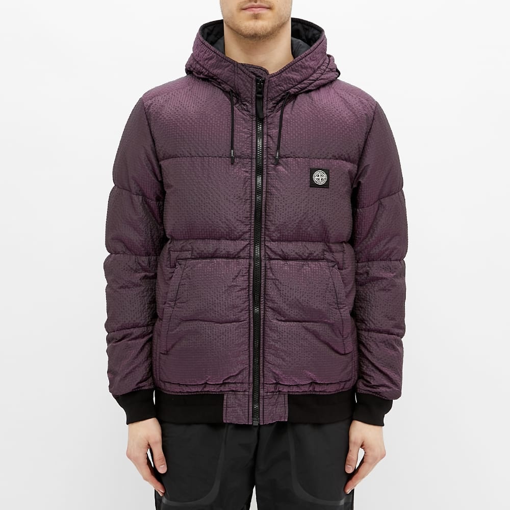 Stone Island Seersucker Nylon Down Smock Jacket - 6