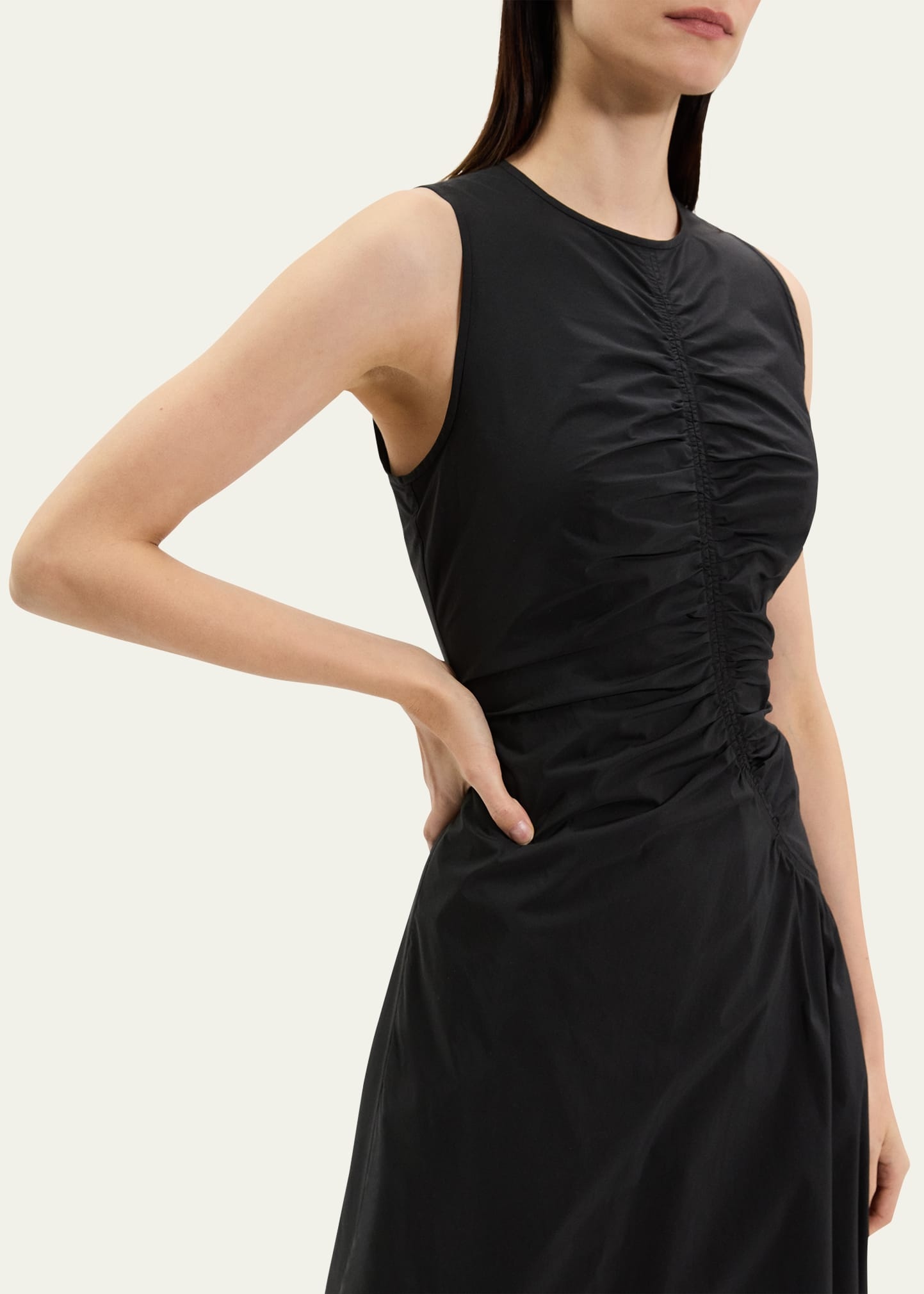 Asymmetric Ruched Tank Dress - 5