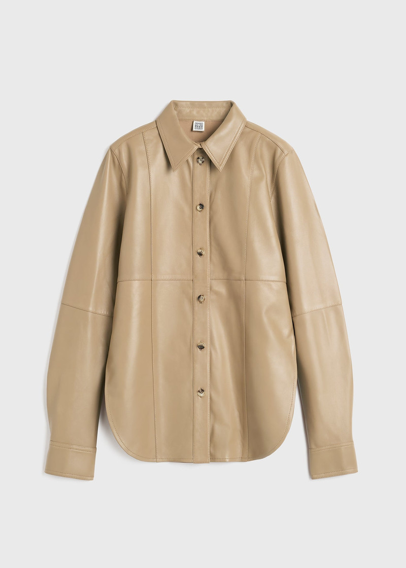 Slim leather shirt biscuit - 1