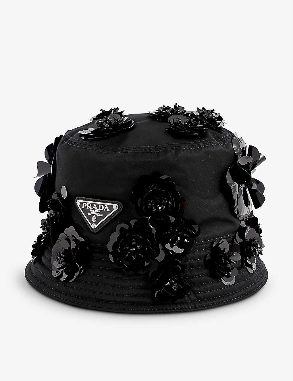 Re-Nylon floral-embellished recycled-nylon bucket hat - 1