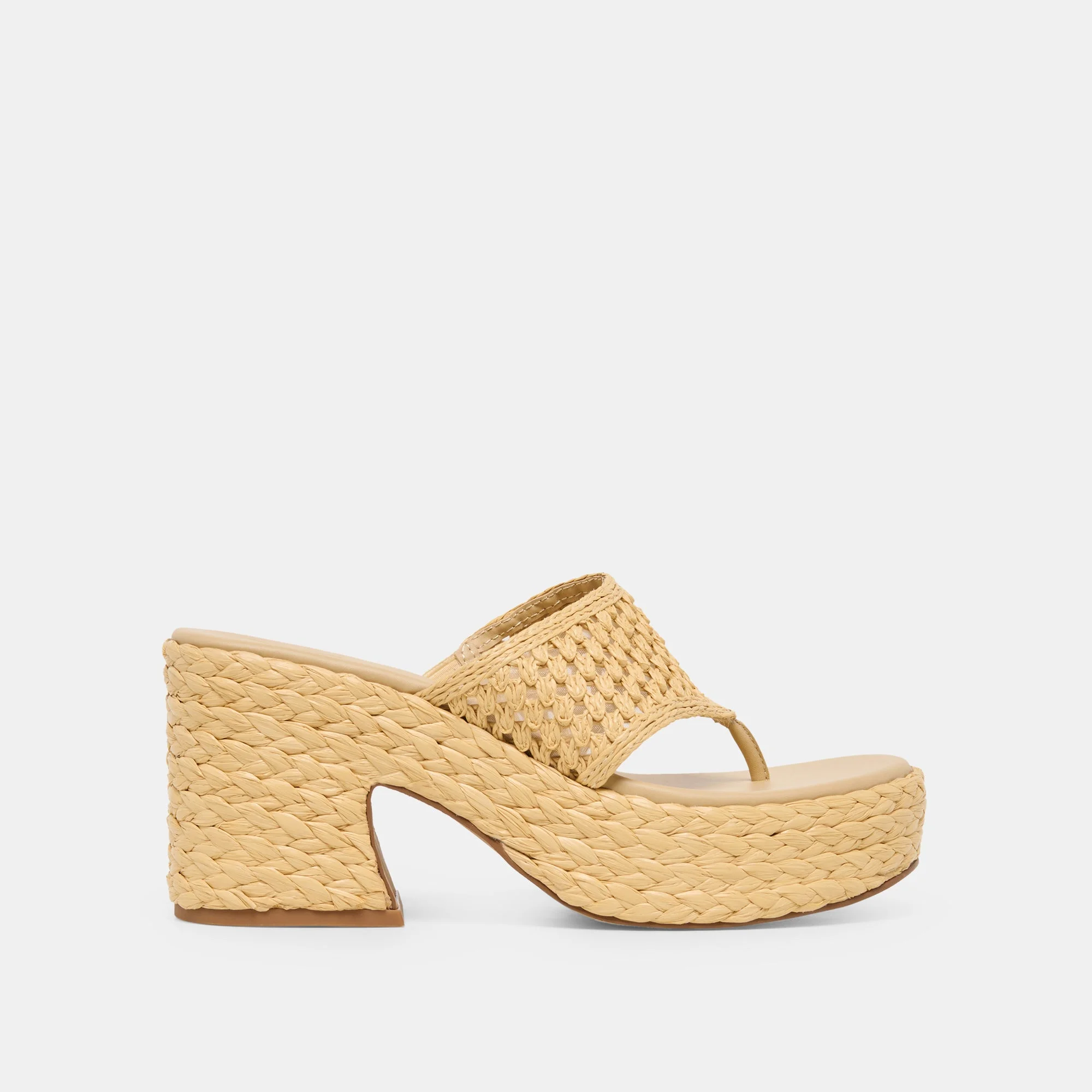 RIPPLE HEELS LT NATURAL RAFFIA - 1