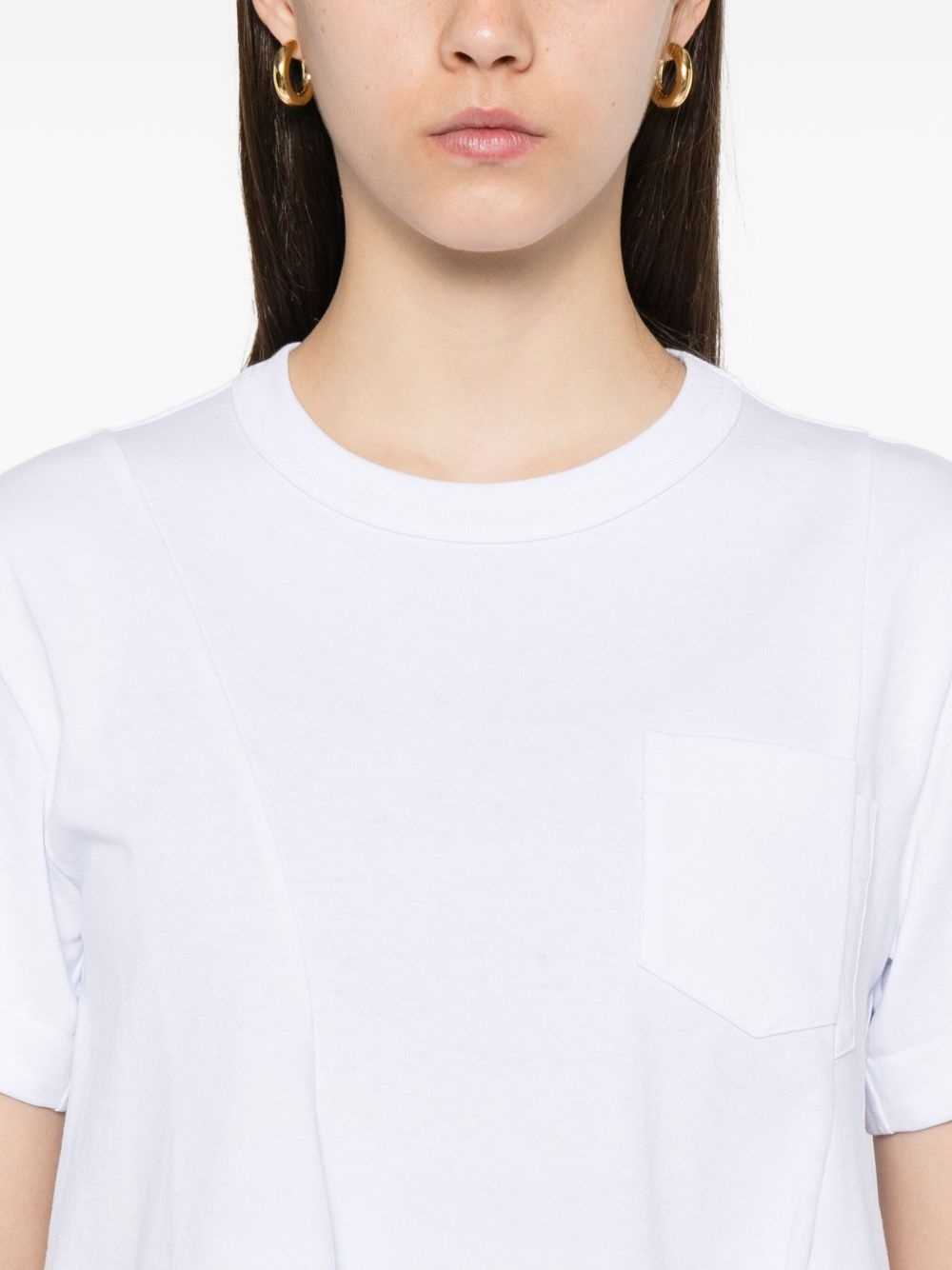 layered cotton T-shirt - 5