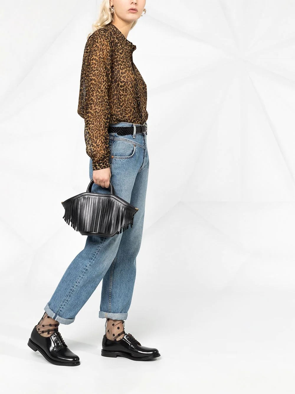 leopard-print wool shirt - 4