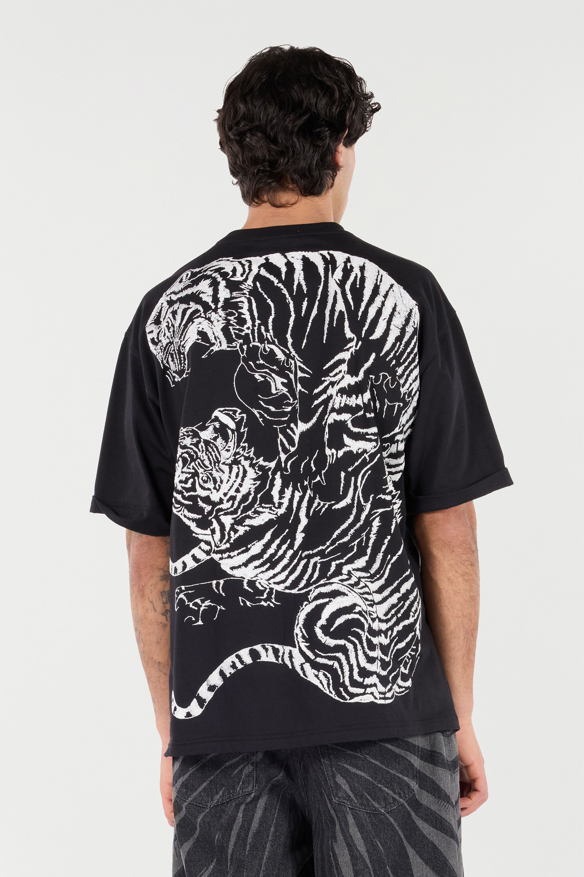 Cotton T-Shirt With Tigers And Logo - 4