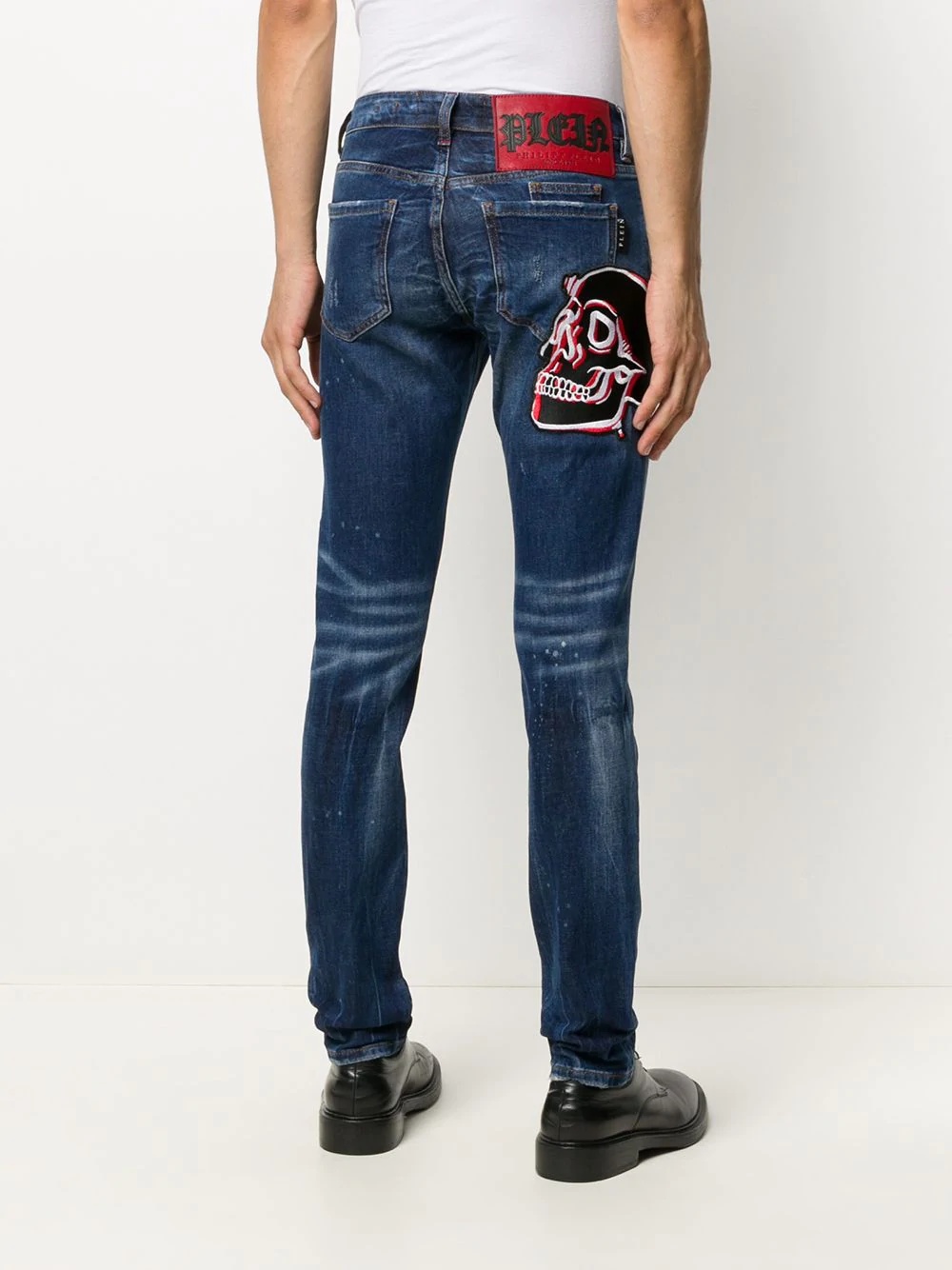 distressed slim-fit jeans - 4