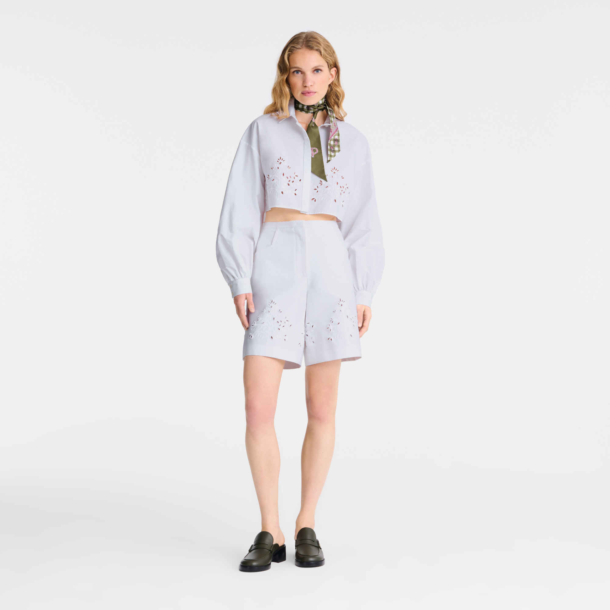 Shirt White - Poplin embroidered - 2