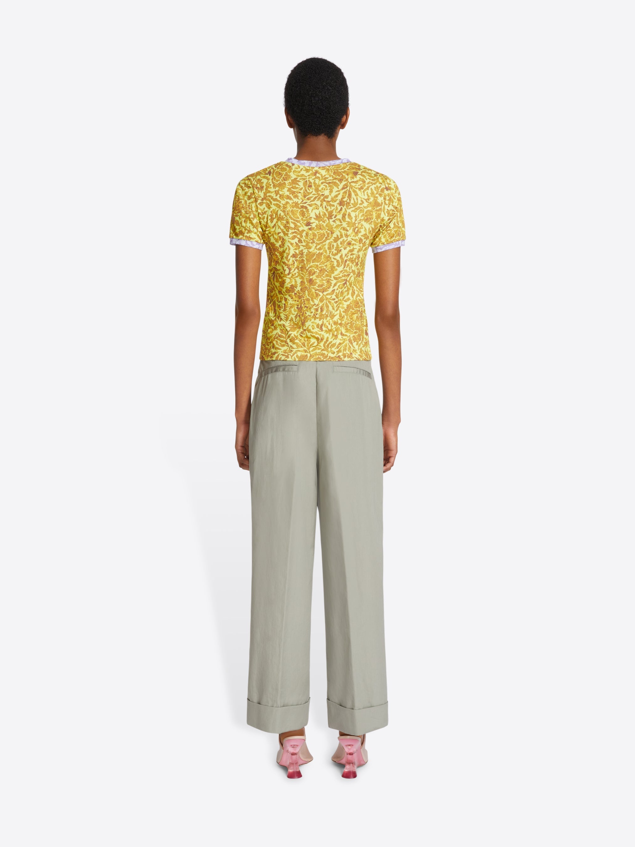 PRINTED CONTRAST TEE - 4