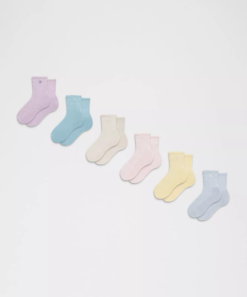 Unisex Daily Essential Quarter Socks *6 Pack 1