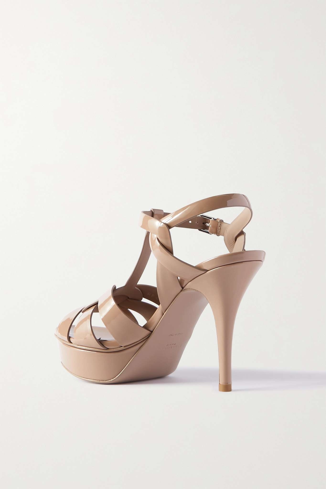 Tribute woven patent-leather platform sandals - 3