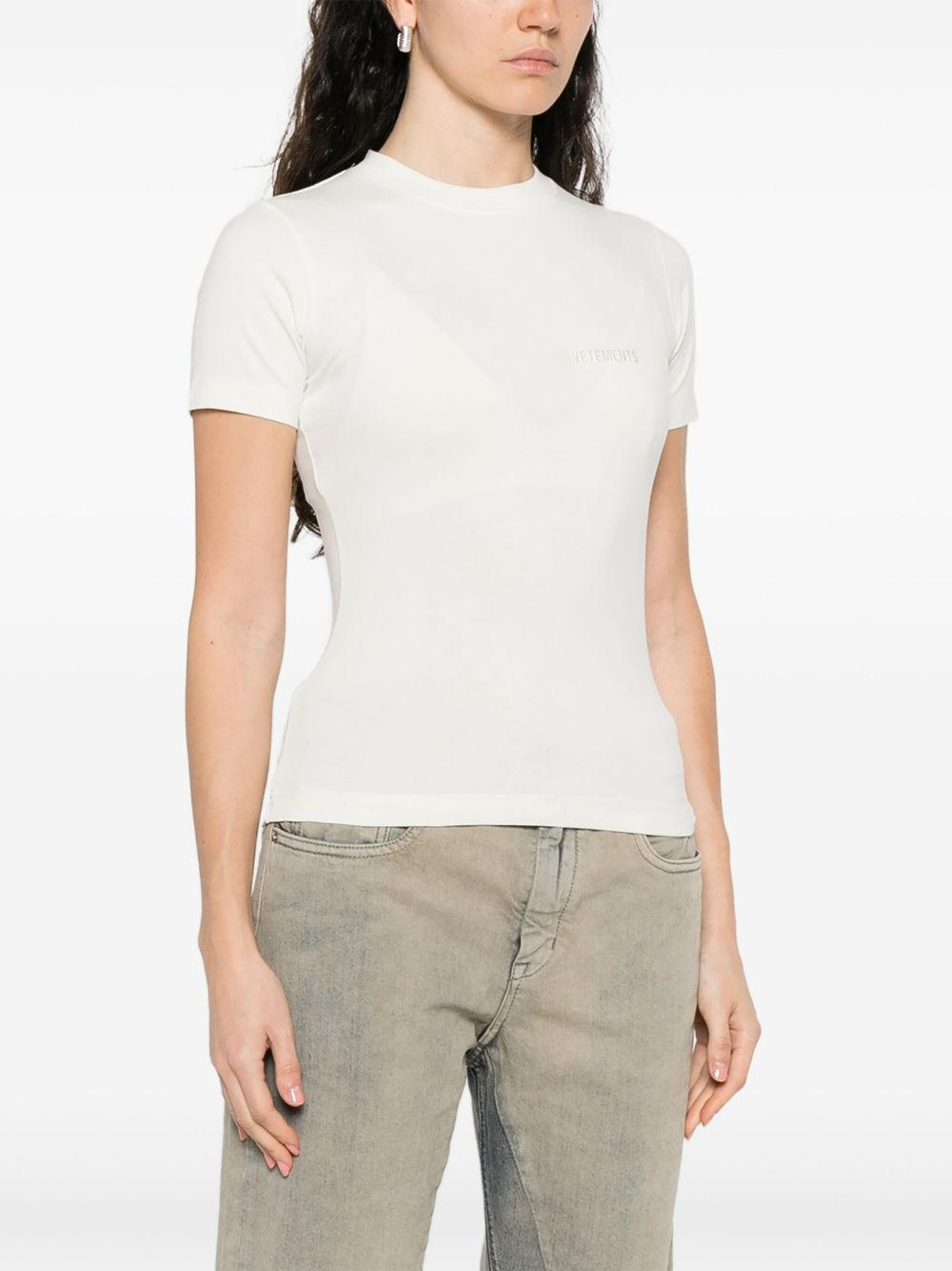 short-sleeved crew-neck top - 3