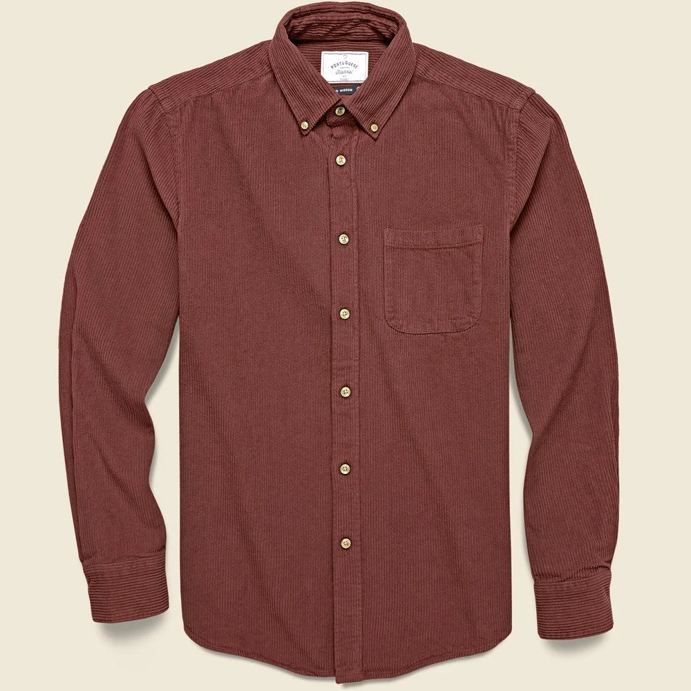 Corduroy Lobo Shirt - Bordeaux - 1