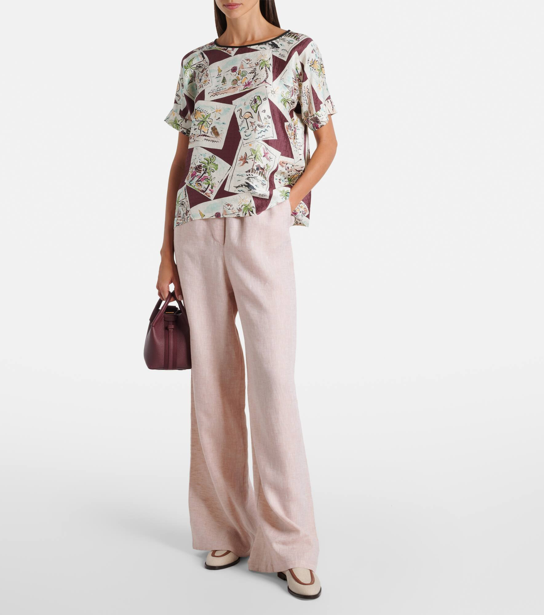 Rosemary printed silk top - 2