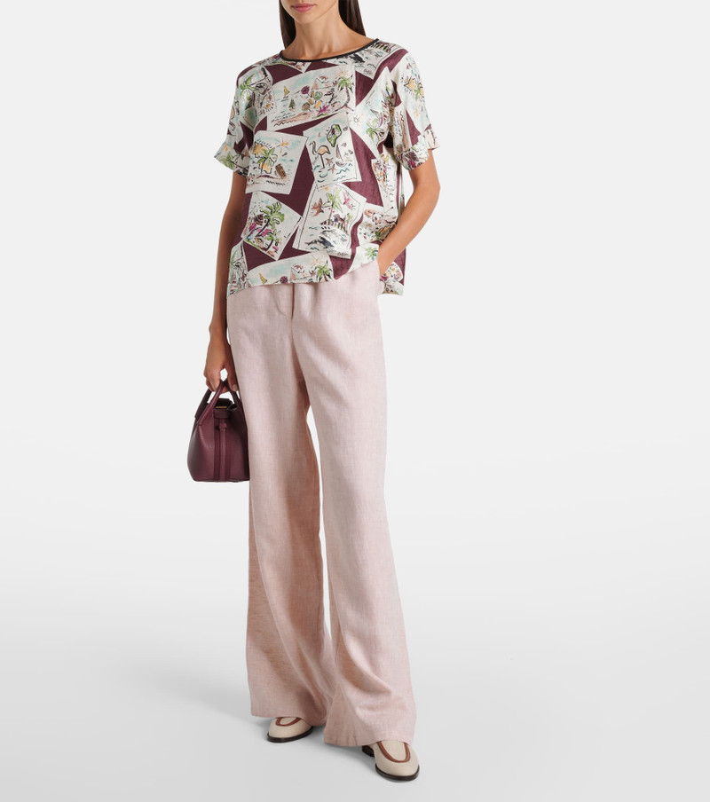 Loro Piana Rosemary printed silk top outlook