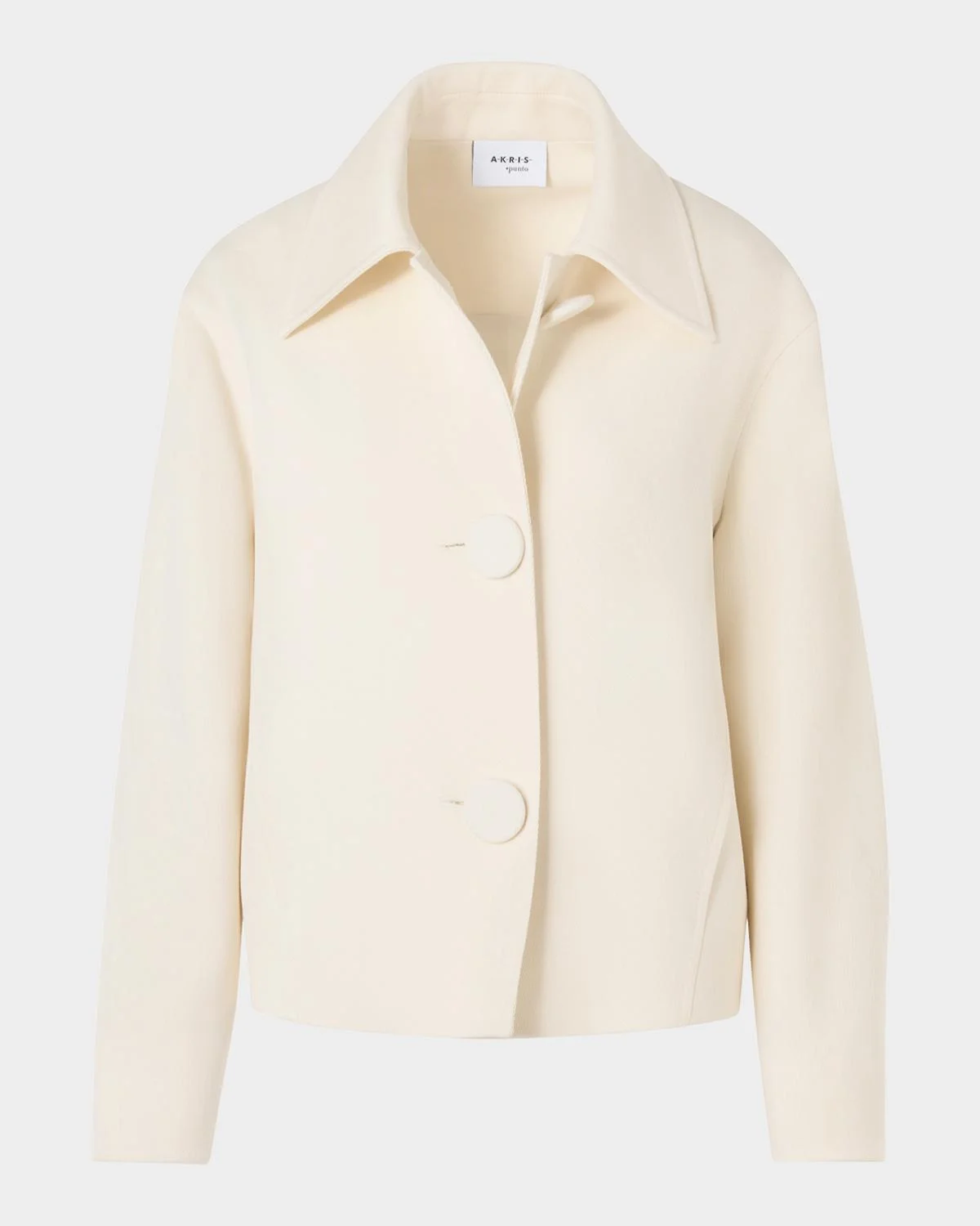 Wool Single-Breasted Short Jacket - 1