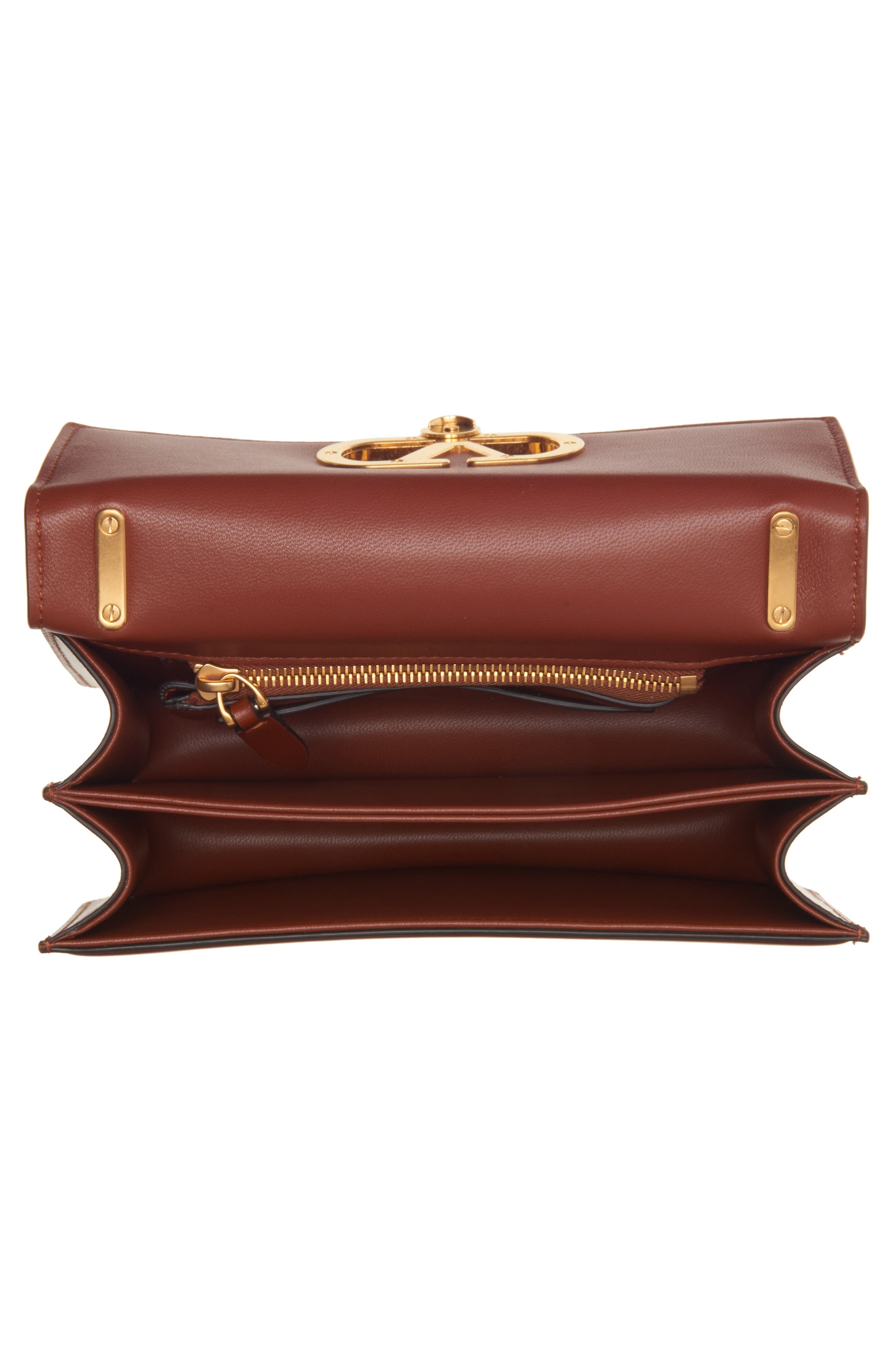 Valentino Garavani Small Vain VLOGO Leather Shoulder Bag in Wuc Dark Brandy at Nordstrom - 4
