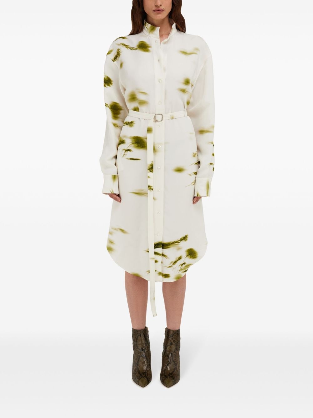 Blossom print shirt dress - 2