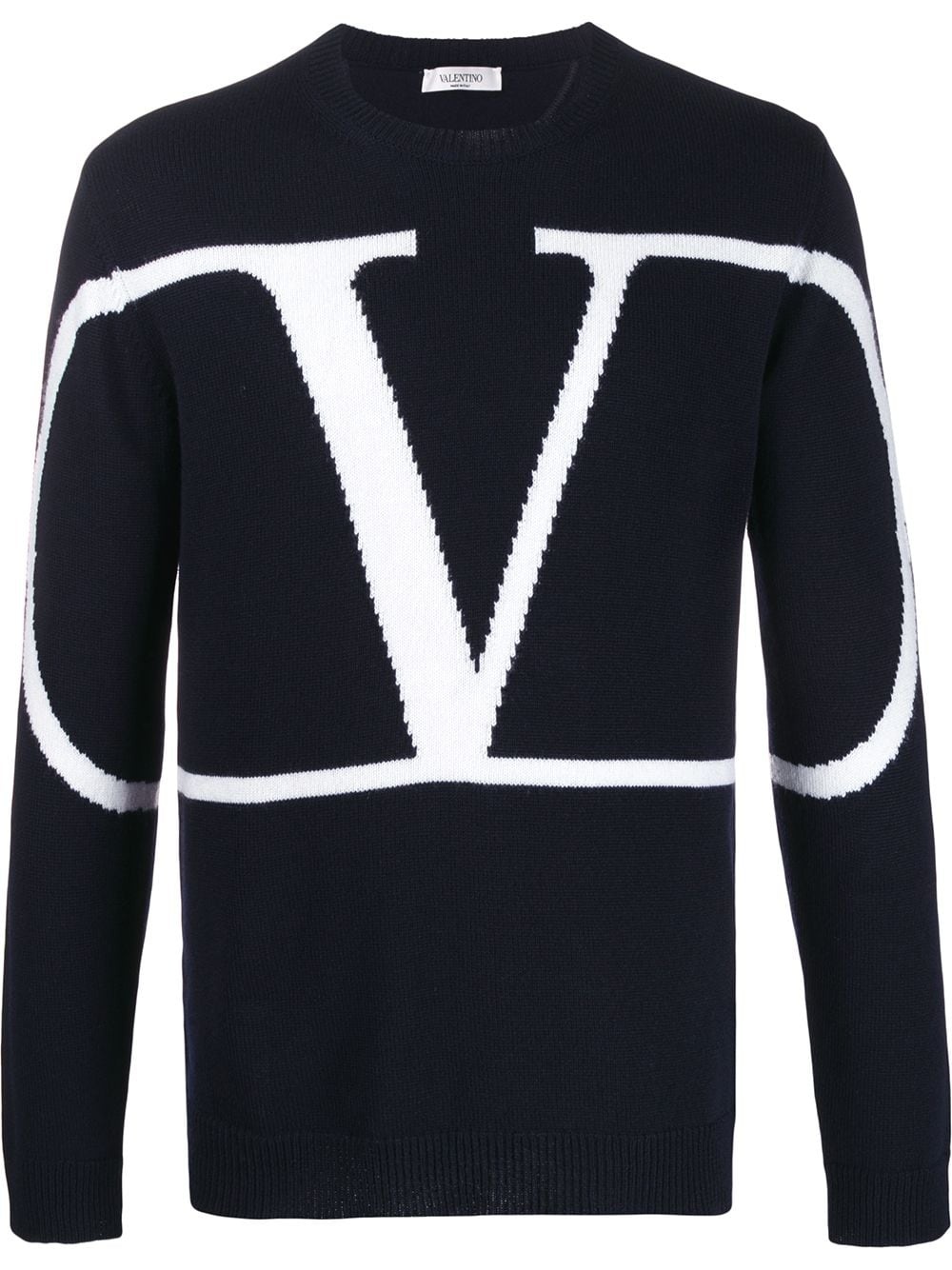 oversized VLOGO crew neck jumper - 1