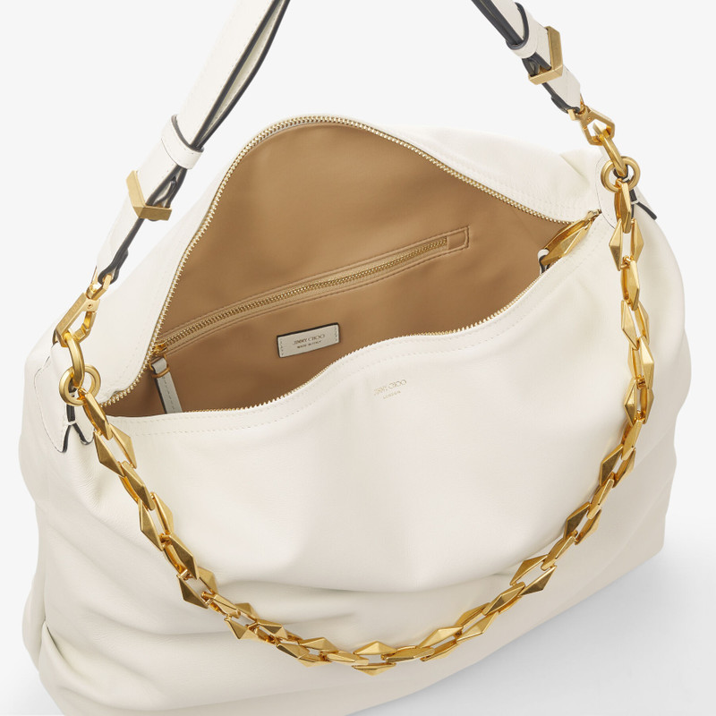 Diamond Soft Hobo S
Latte Soft Calf Leather Hobo Bag with Chain Strap 7