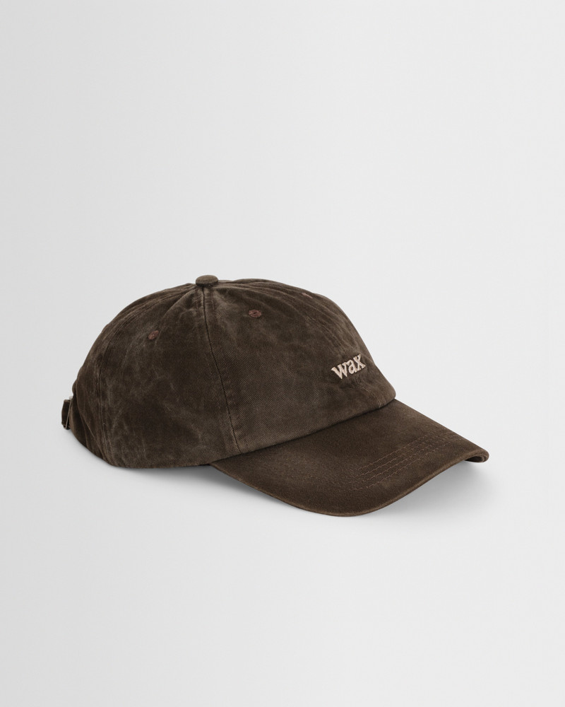 Wax London Spencer - Washed Brown Heavy Cotton Twill Sports Cap outlook