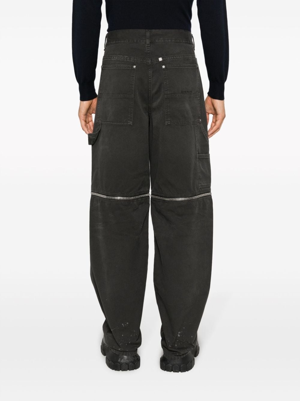 パンツ Givenchy Modular Pants With Adjustable Straps And Zippered Givenchy Detachable wool pants with suspenders Givenchy