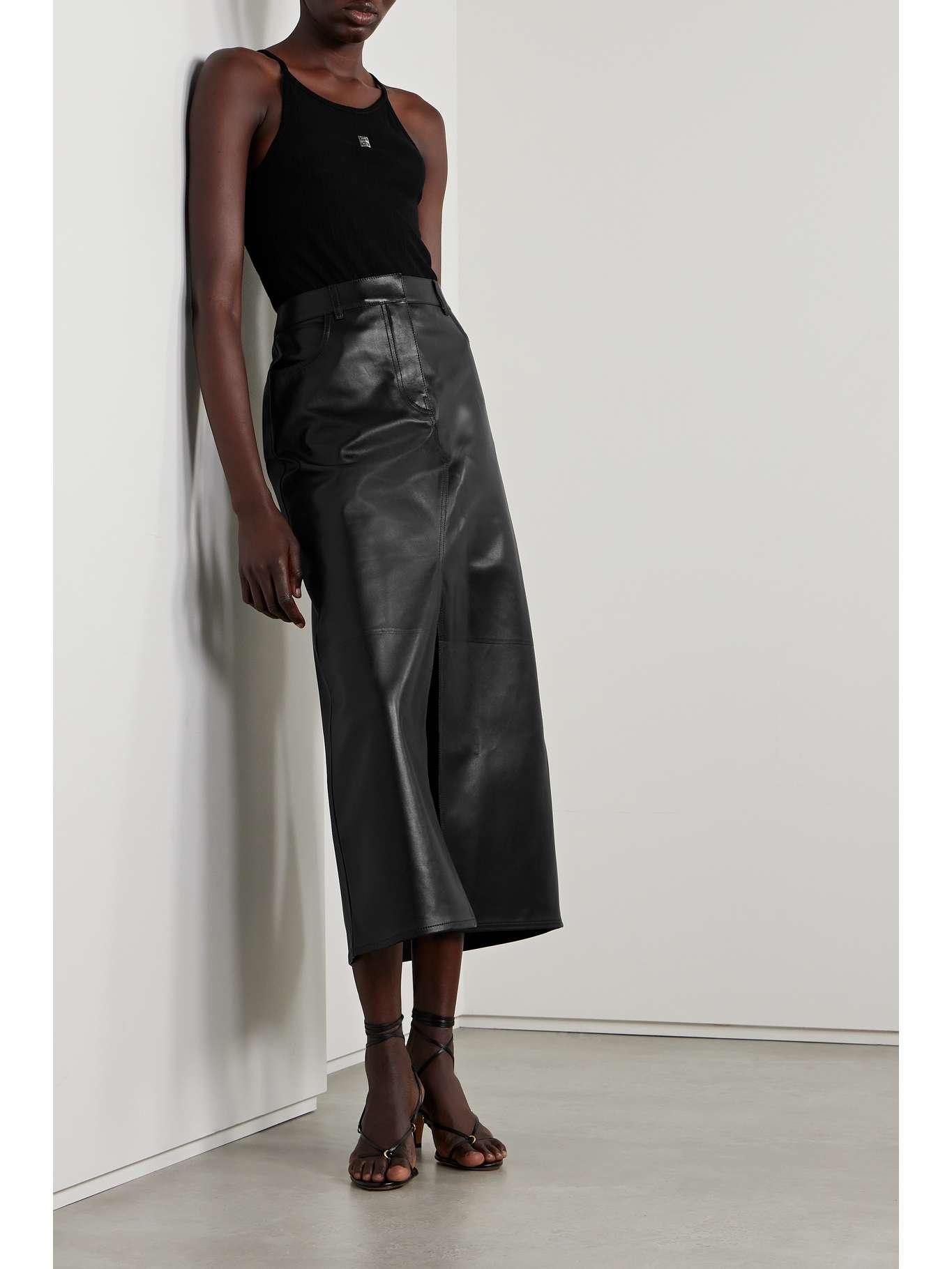 Leather maxi skirt - 2