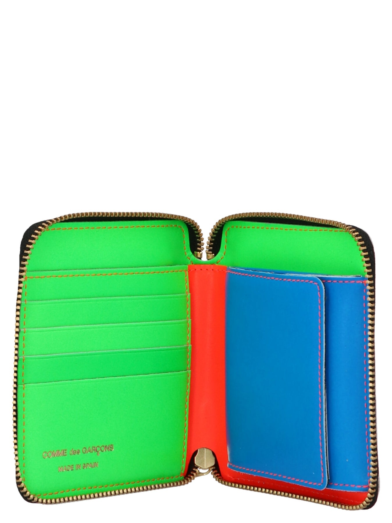 Fluo Leather Line Wallets, Card Holders Orange - 3