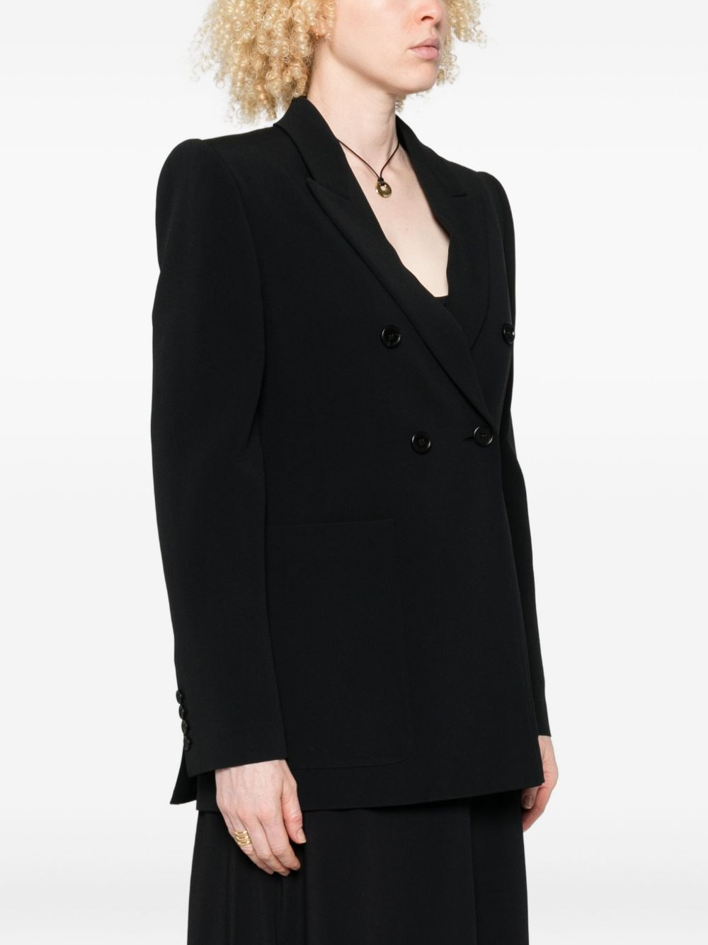 double-breasted tailored blazer - 3