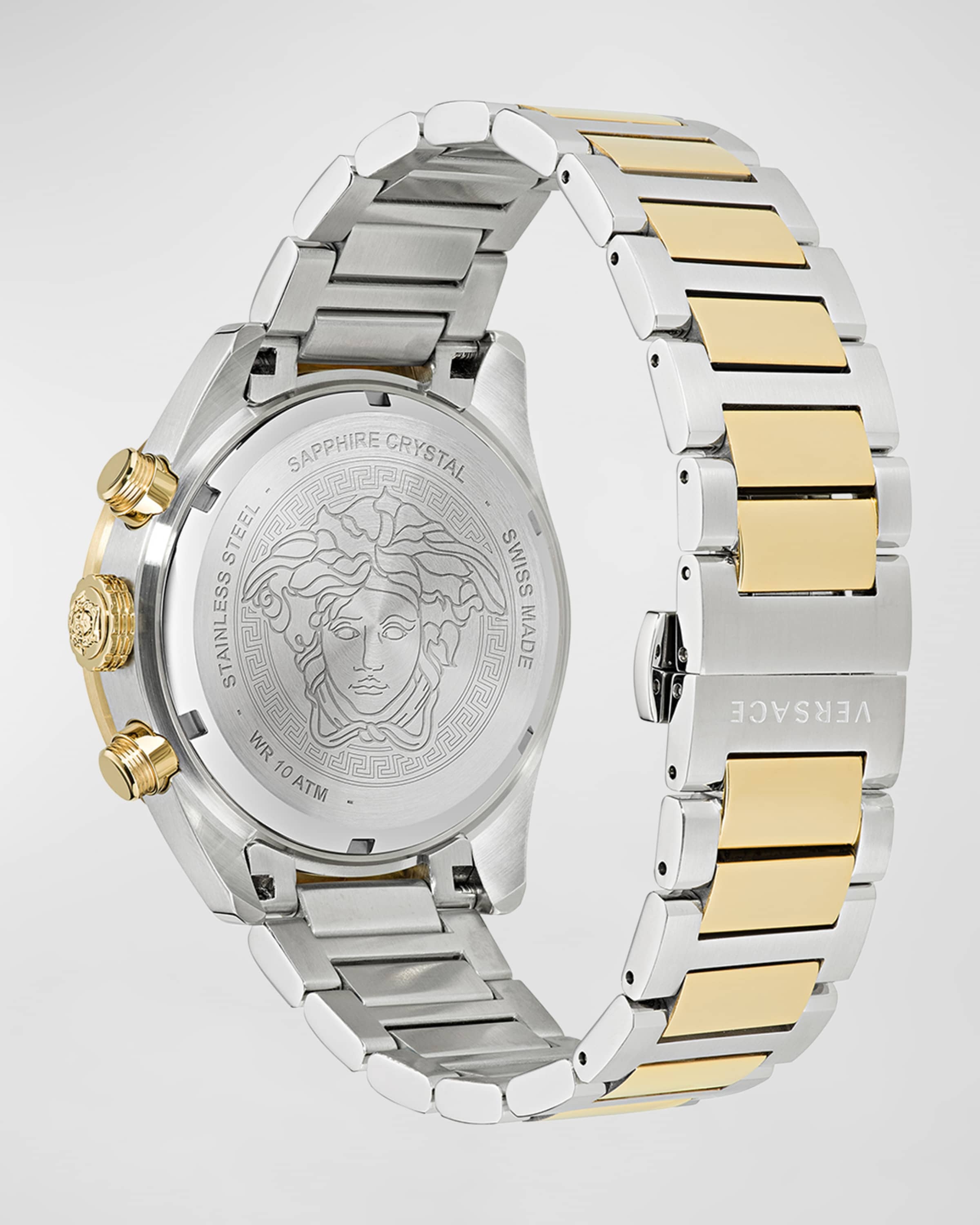 Men's Greca Dome Two-Tone Bracelet Watch, 43mm - 3