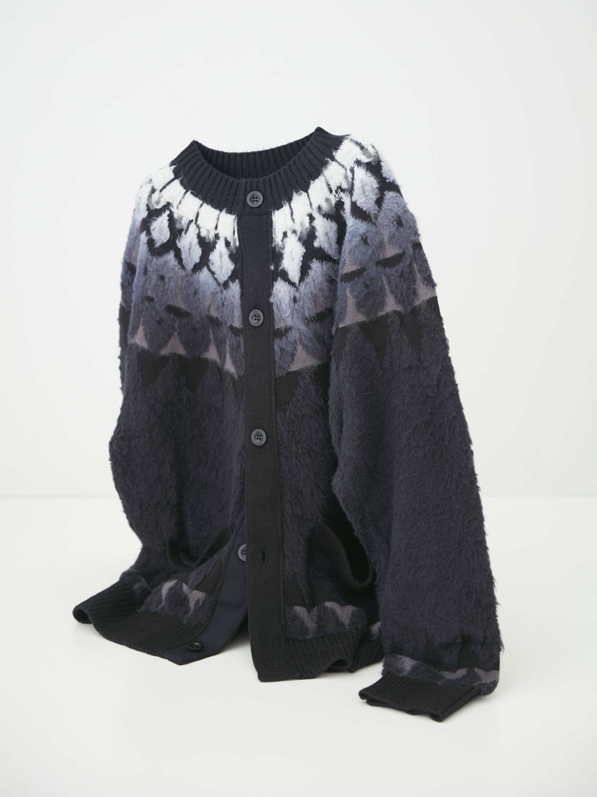 Jacquard Knit Cardigan - 2