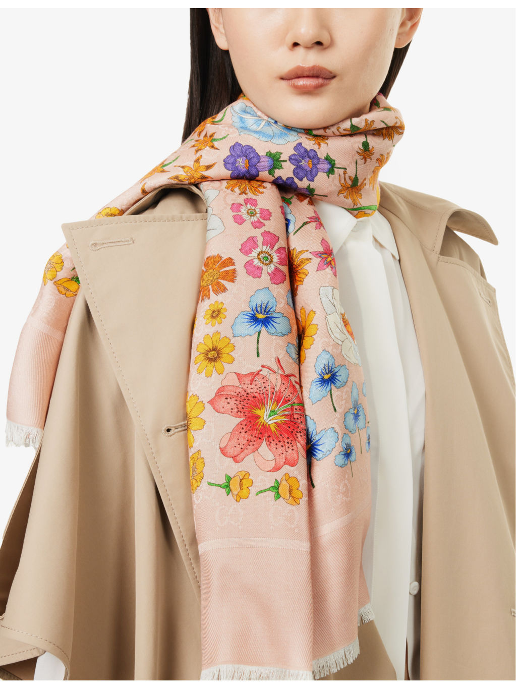 Erbarium Floral-Print Silk-and-Wool-Blend Scarf - 2
