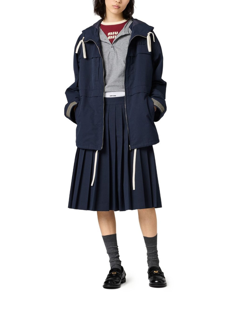 Miu Miu drawstring parka coat outlook