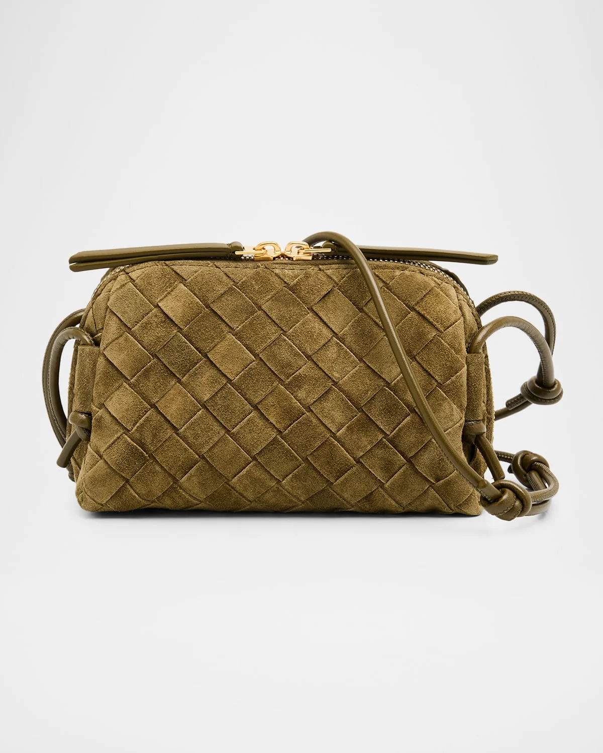 Concert Pouch Intrecciato Suede Crossbody Bag - 1