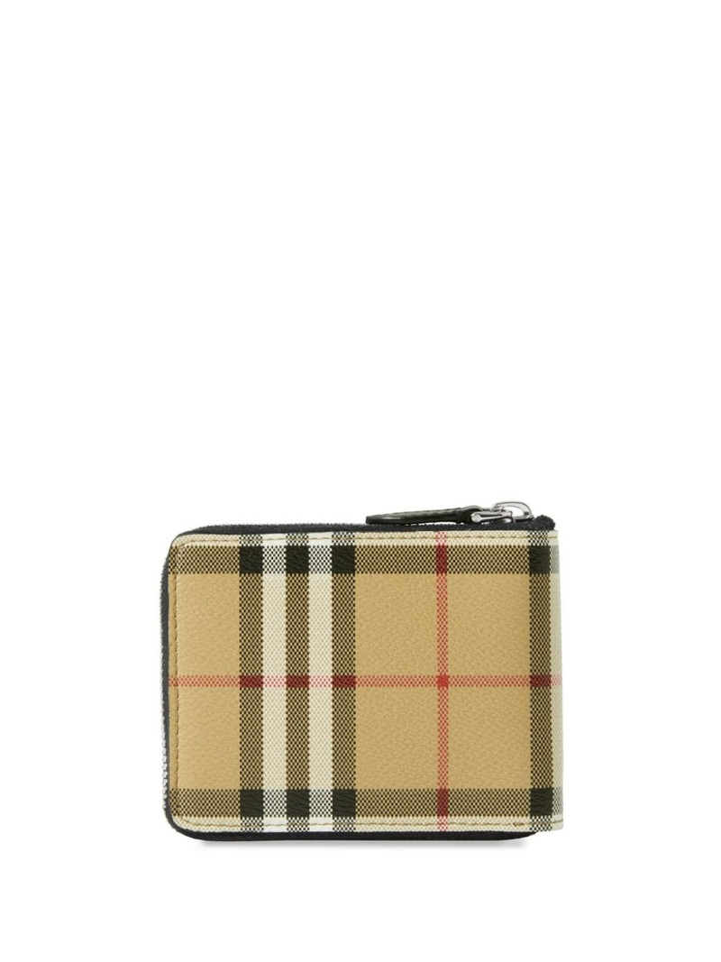 Burberry checked zipped wallet outlook