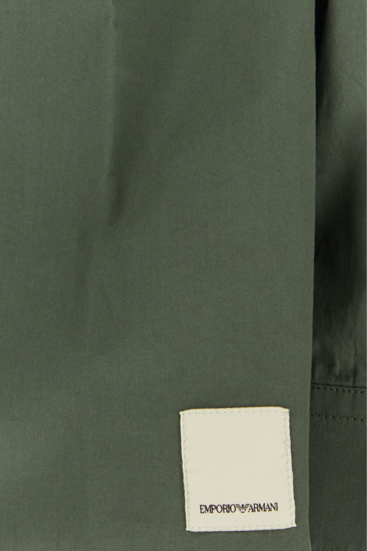 Olive green poplin shirt - 3