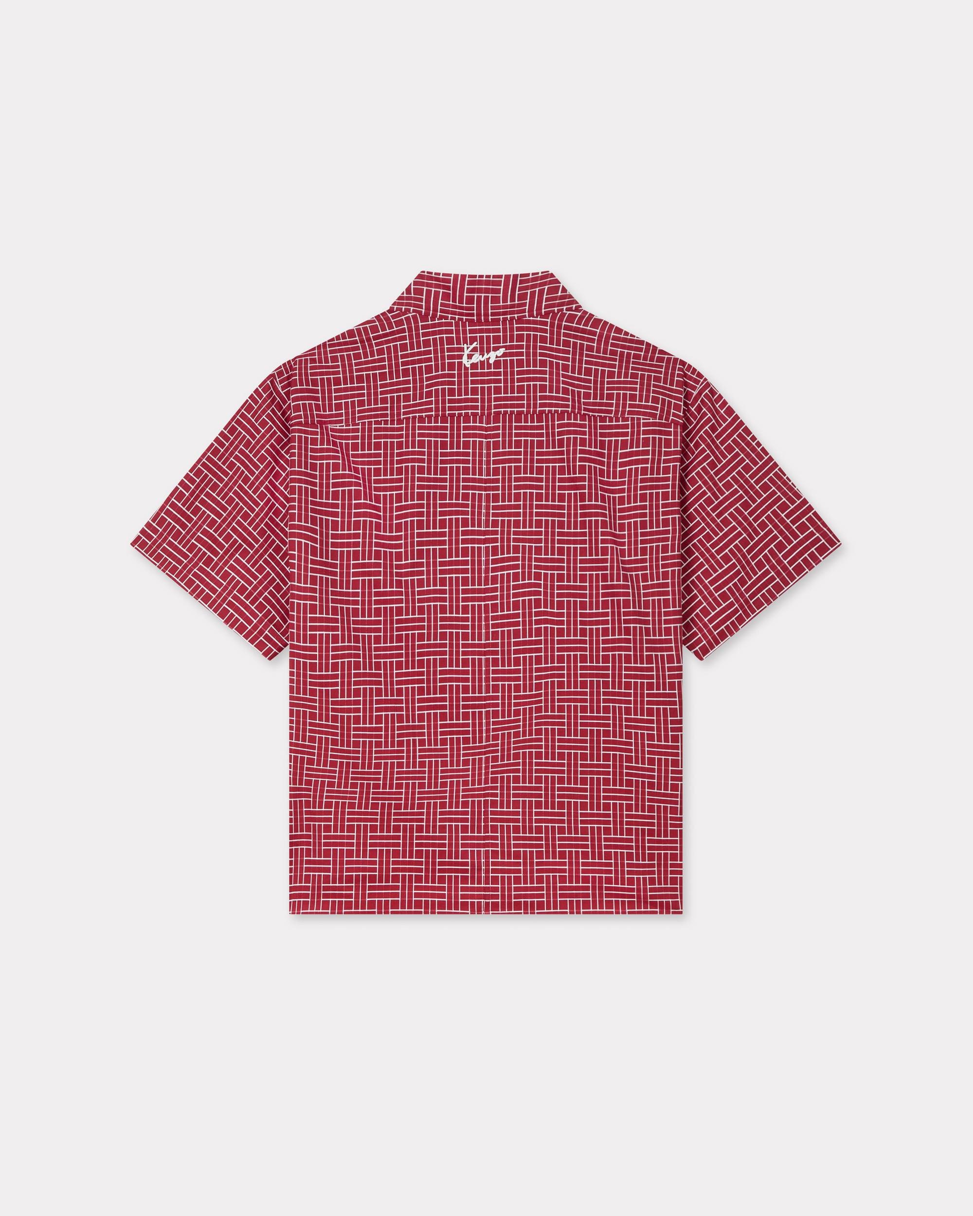 'KENZO Weave' kimono short sleeve shirt in cotton jacquard - 2