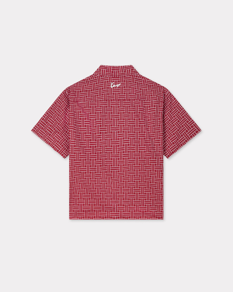 KENZO 'KENZO Weave' kimono short sleeve shirt in cotton jacquard outlook